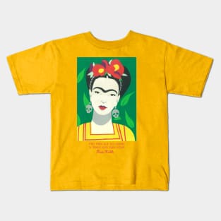 FRIDA KAHLO Mexican Feminist portrait painting Kids T-Shirt